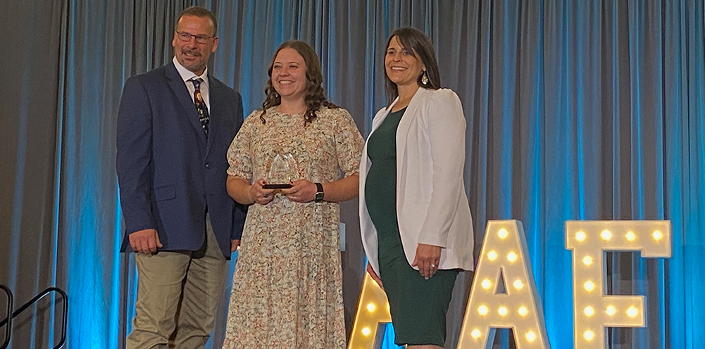 Congratulations to Hannan Giles for receiving the Teacher Turn the Key award at the National Association of Agriculture Educators conference!!